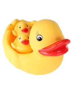 Mamá Pato con Patitos de Goma