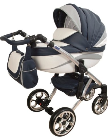 Nataly Azul Blanco Gris Polipiel D103